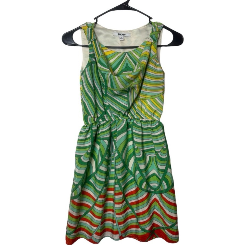 DKNY Multicolor Swirl Mini Dress